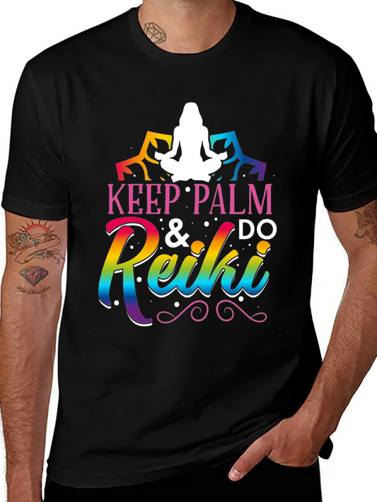 Keep Palm & Do Reiki Graphic Tee - Black