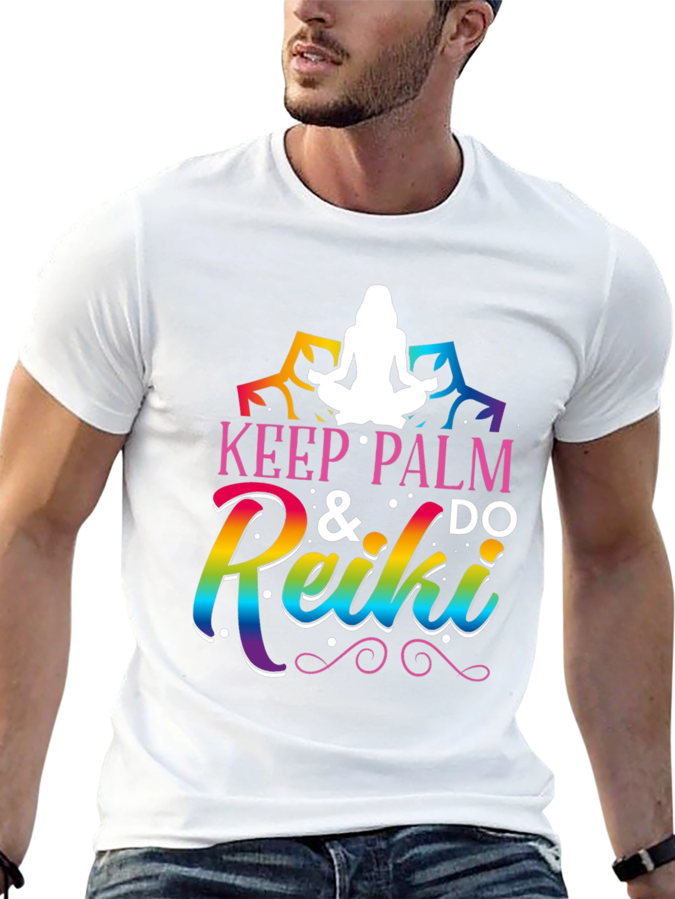 Keep Palm & Do Reiki Graphic Tee - Black