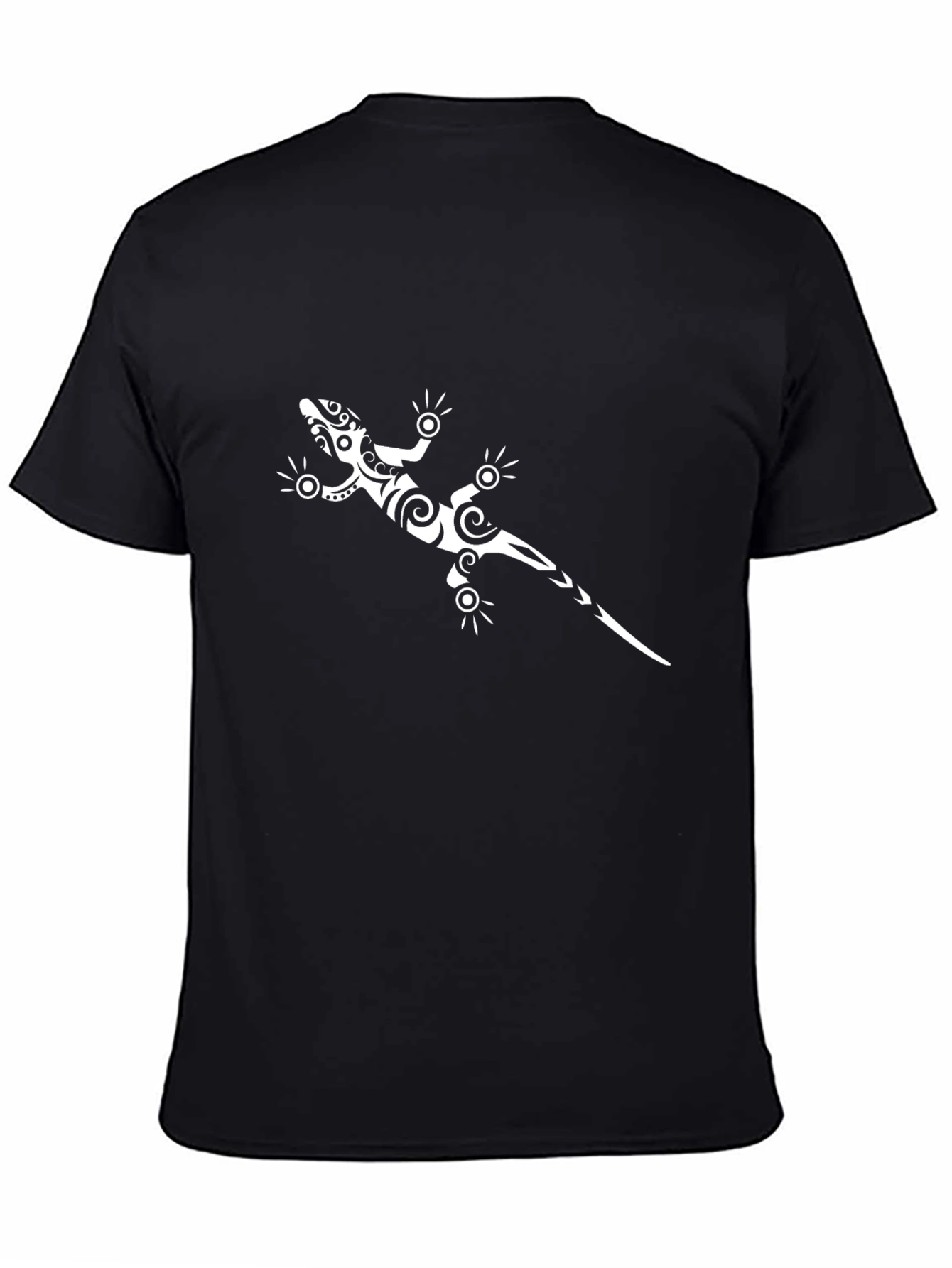 Black T-Shirt with Gecko Graphic Tee