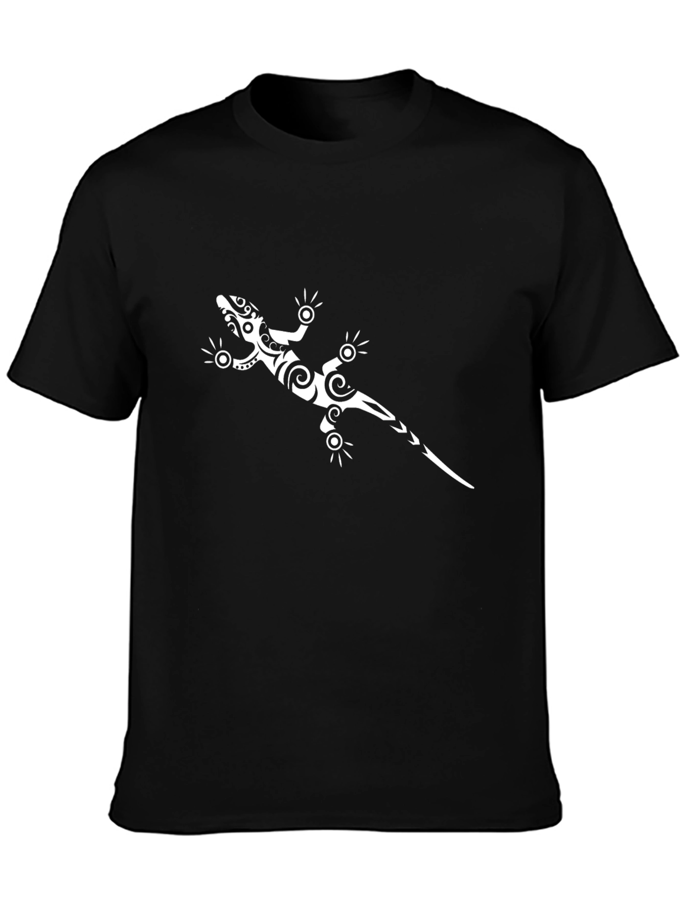 Black T-Shirt with Gecko Graphic Tee