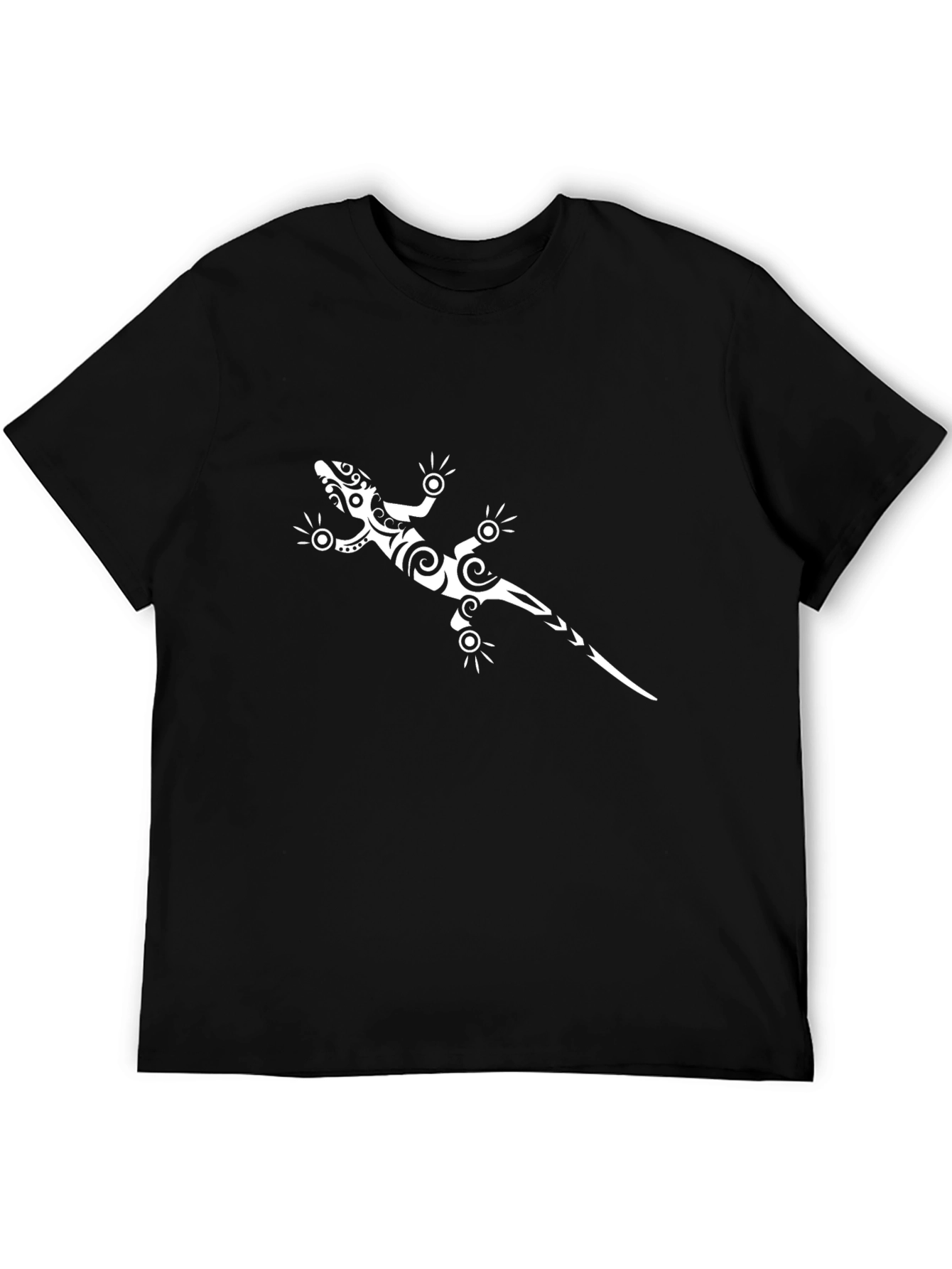Black T-Shirt with Gecko Graphic Tee