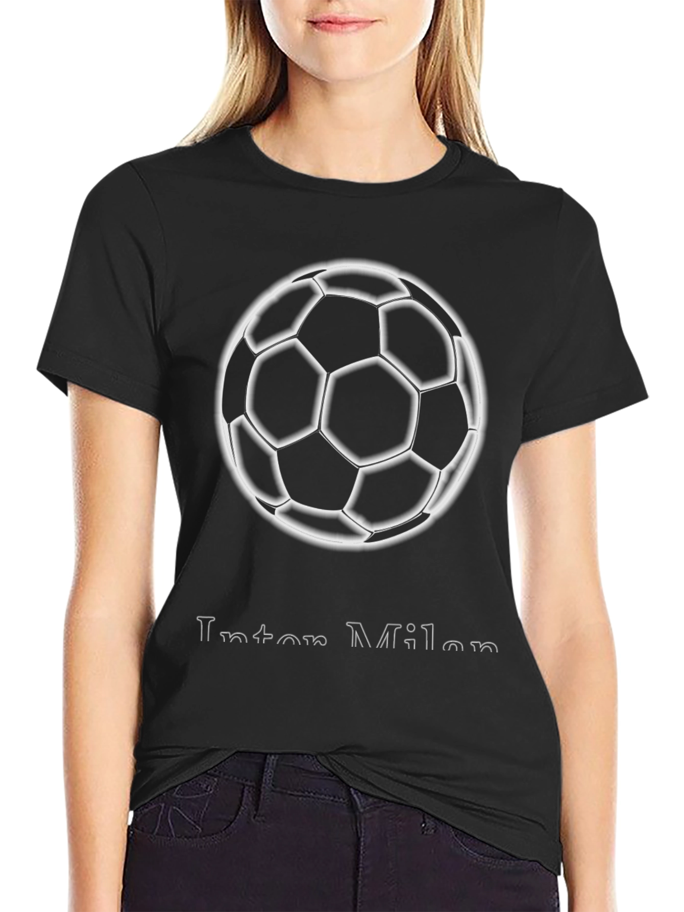 Inter Milan Soccer Ball Graphic T-Shirt
