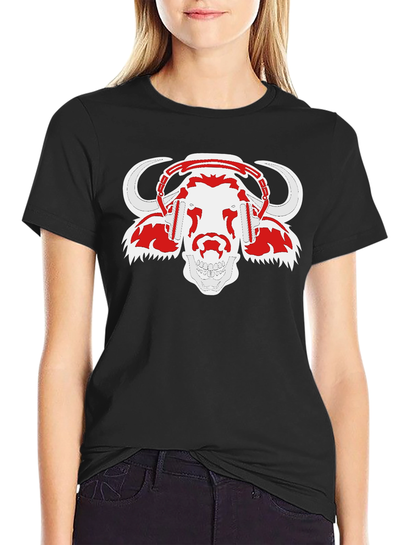 DJ Buffalo Skull T-Shirt - Black