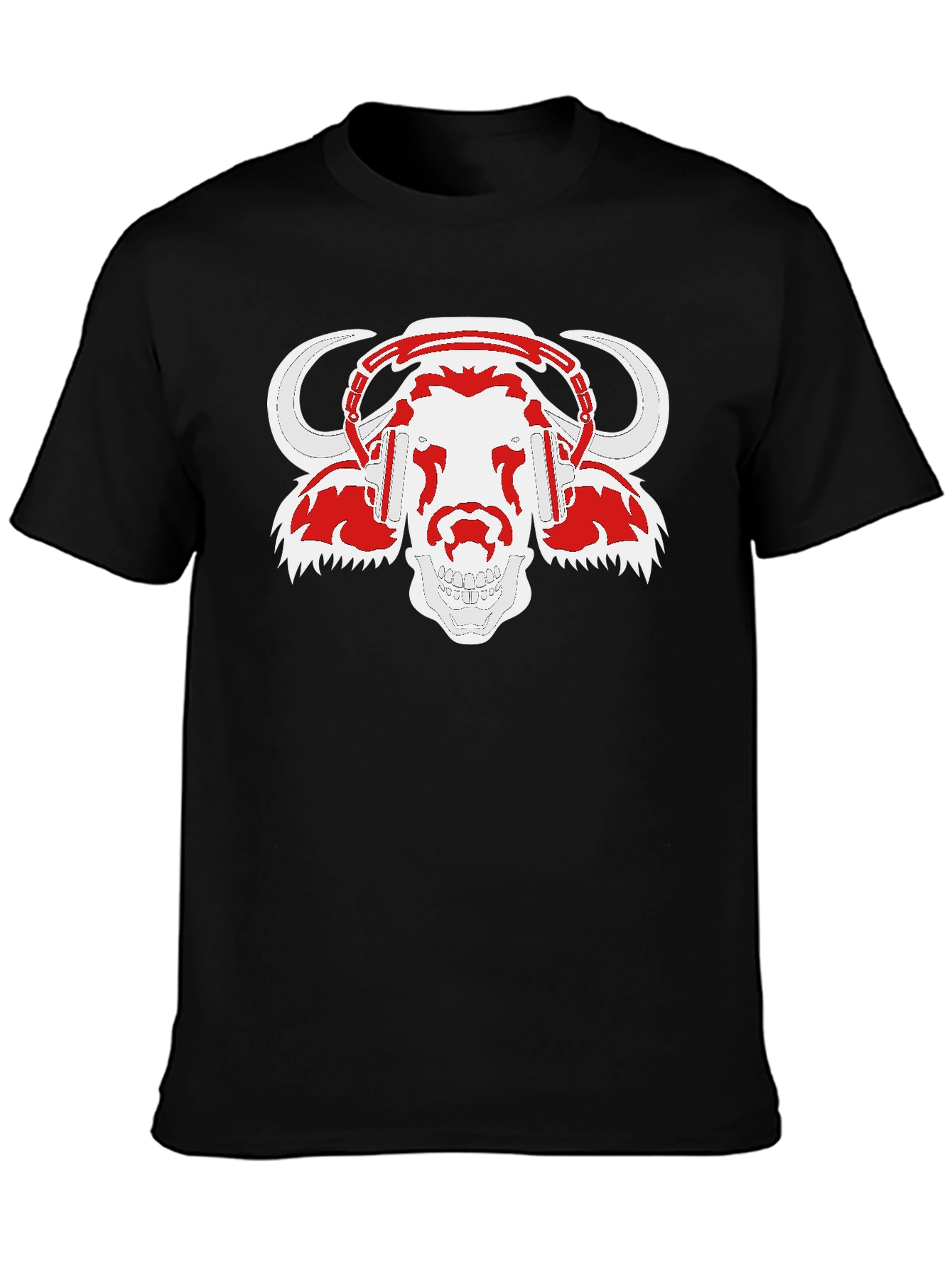 DJ Buffalo Skull T-Shirt - Black