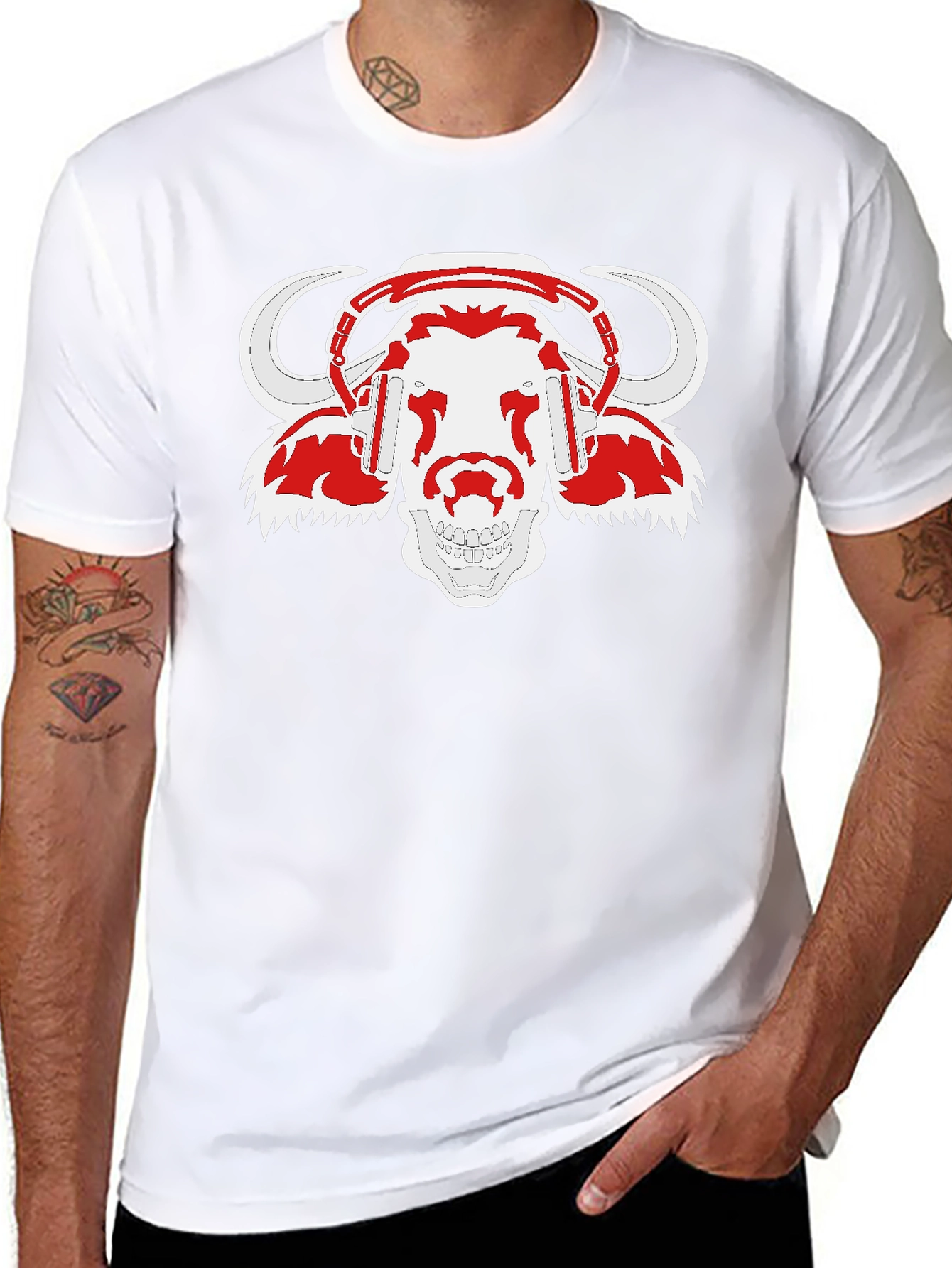 DJ Buffalo Skull T-Shirt - Black