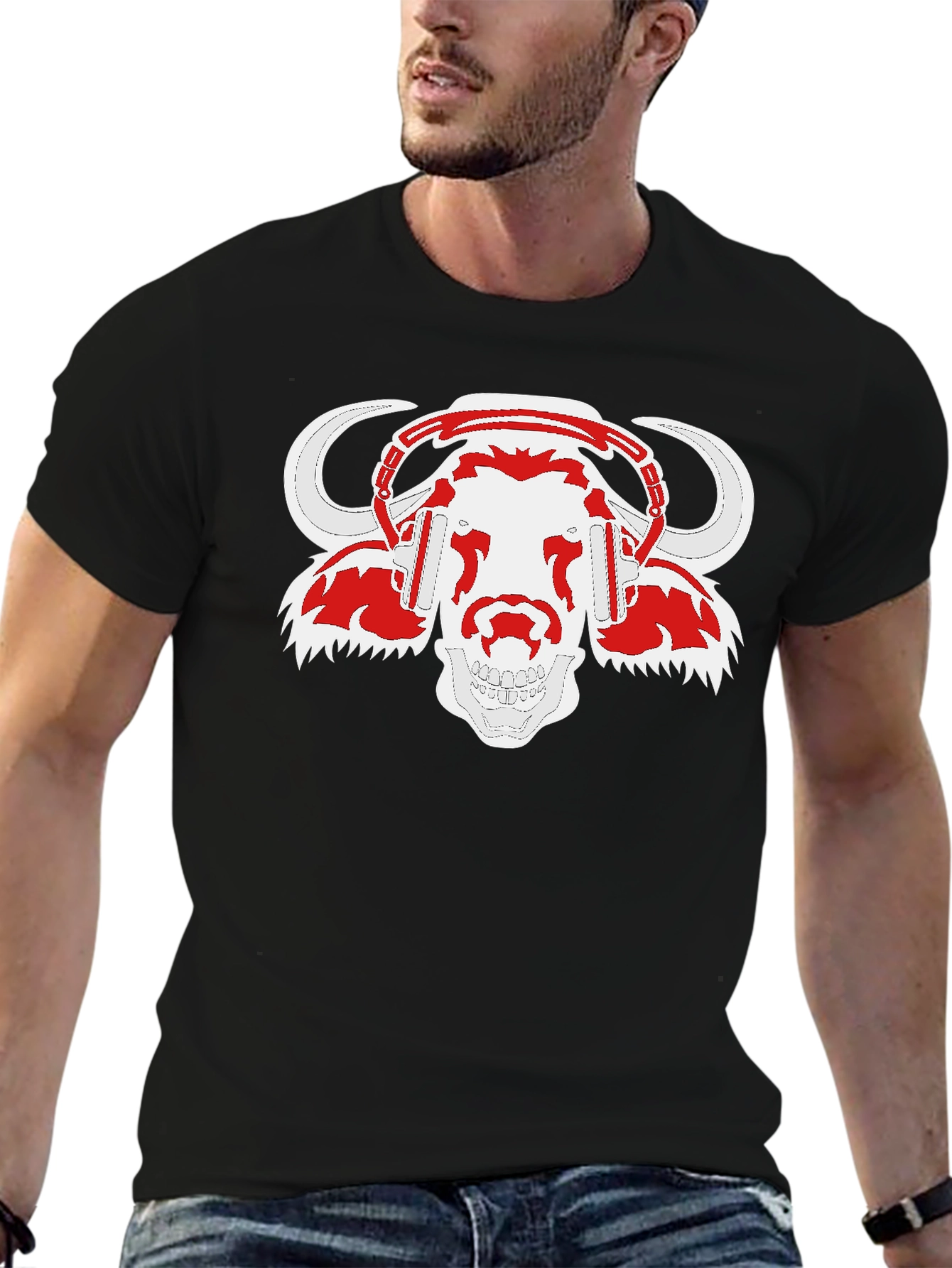 DJ Buffalo Skull T-Shirt - Black