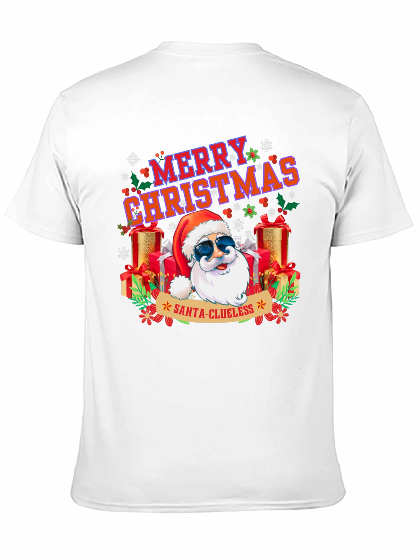 Santa-Clueless Christmas Graphic Tee