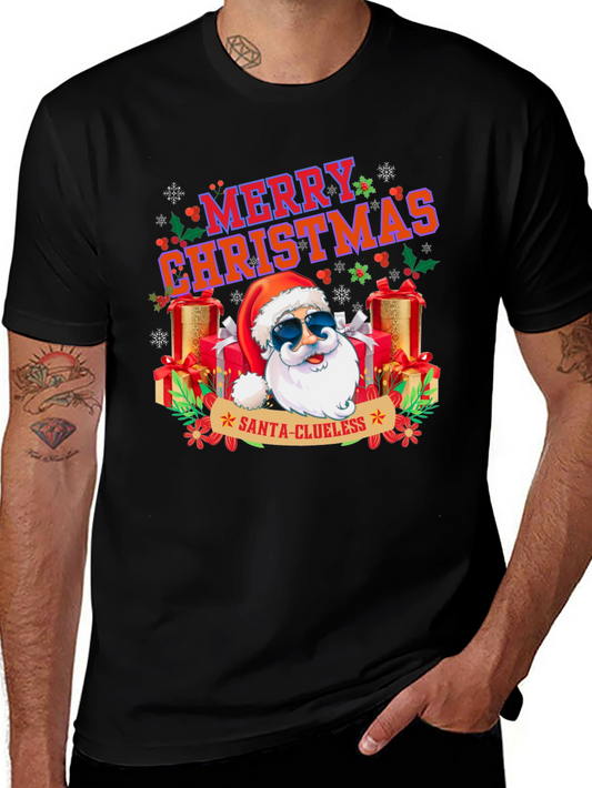 Santa-Clueless Christmas Graphic Tee