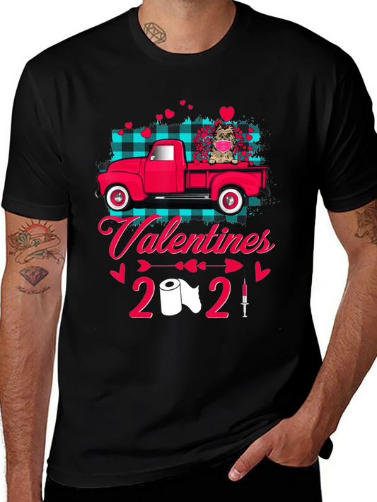 Valentines 2021 Dog Truck Graphic Tee