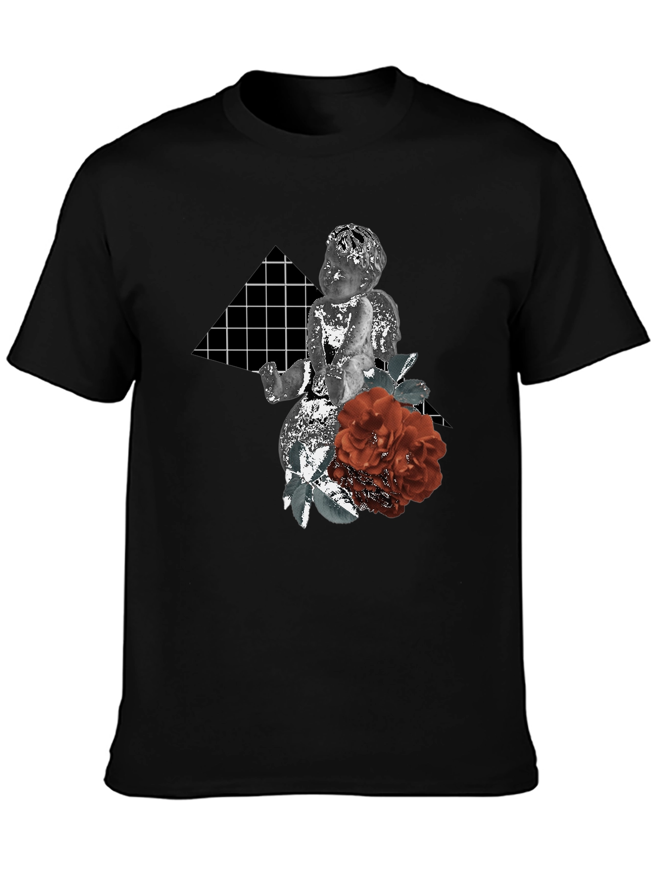 Cherub & Roses Graphic Print T-Shirt