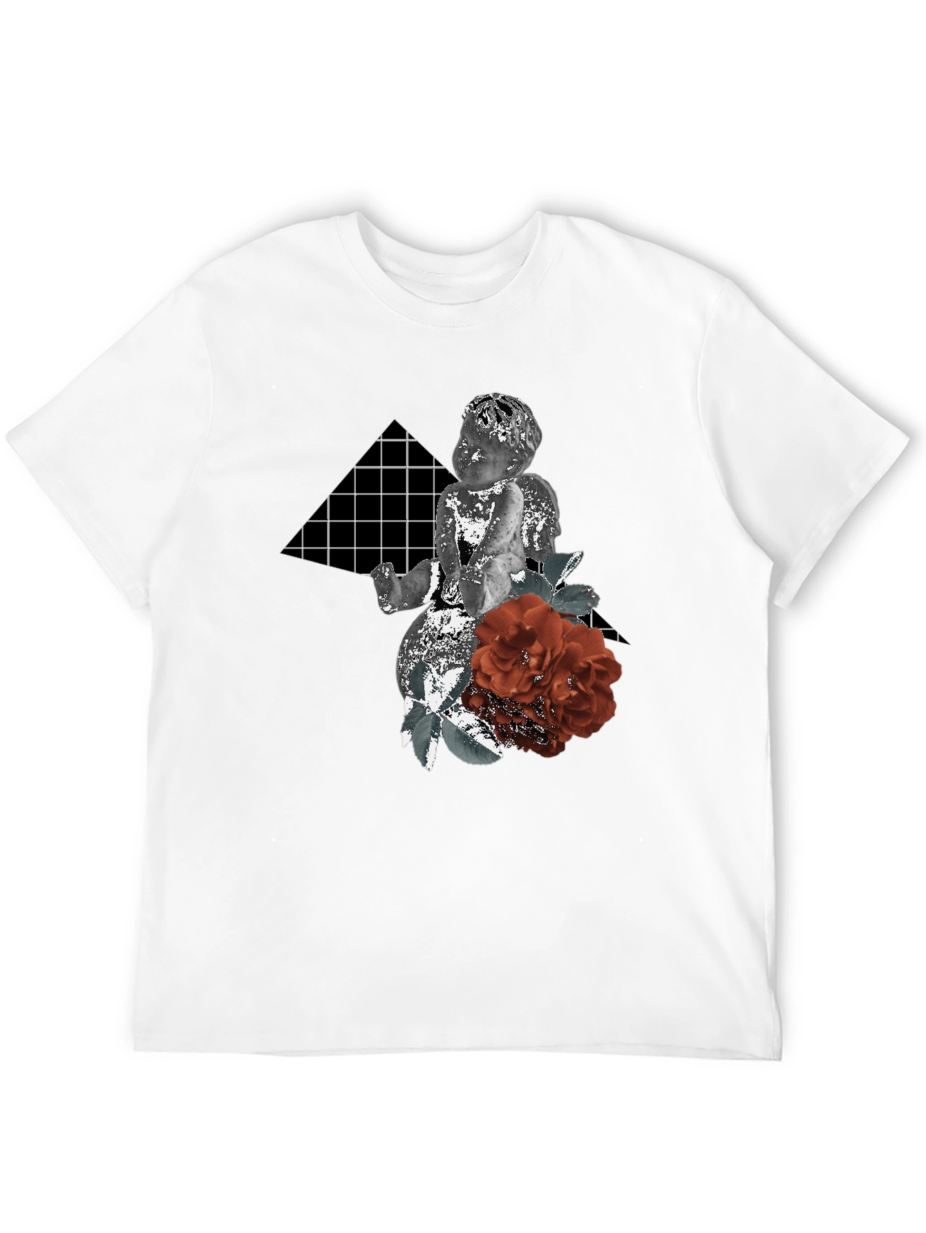 Cherub & Roses Graphic Print T-Shirt
