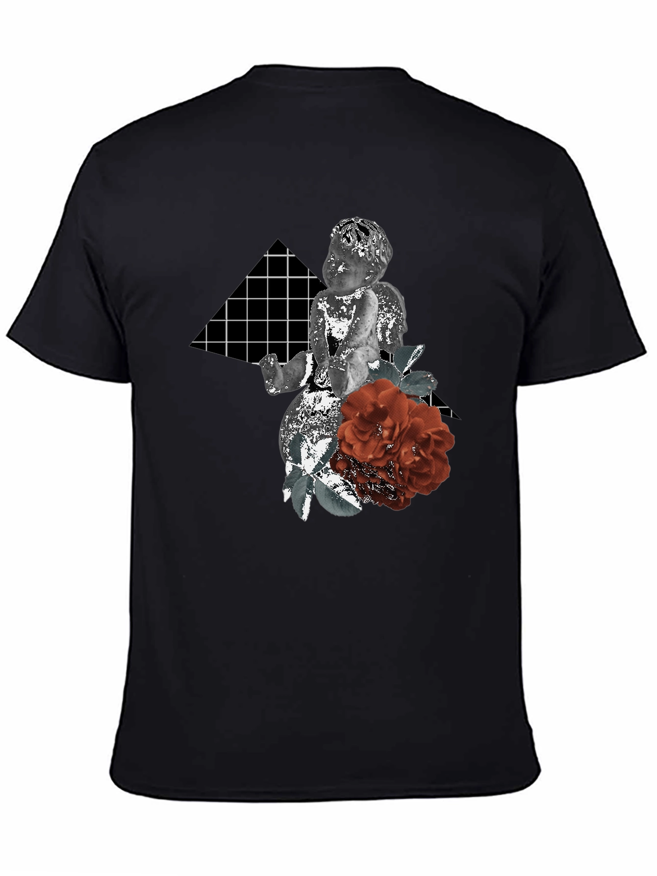 Cherub & Roses Graphic Print T-Shirt