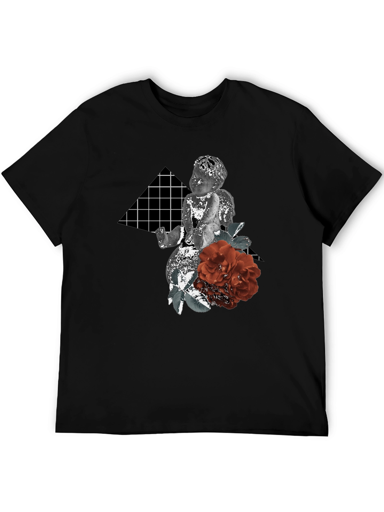 Cherub & Roses Graphic Print T-Shirt