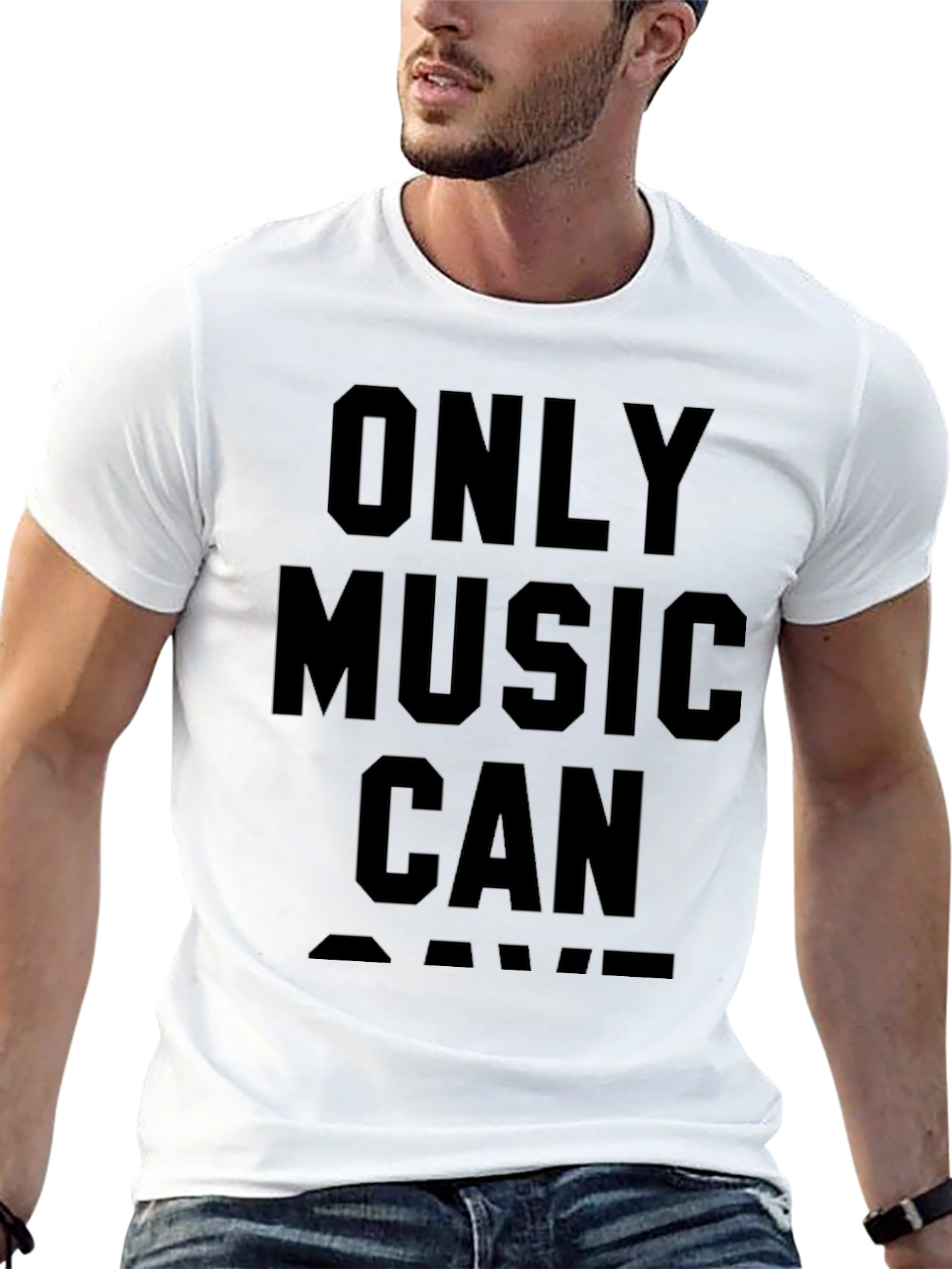 Only Music Can Save T-Shirt - Black