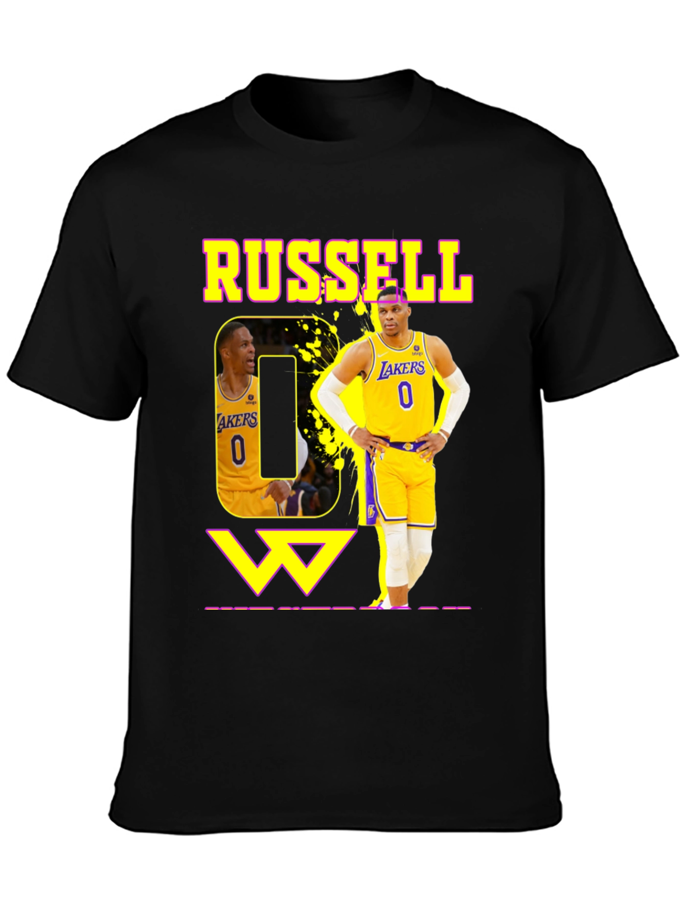 Russell Westbrook Lakers Black T-Shirt