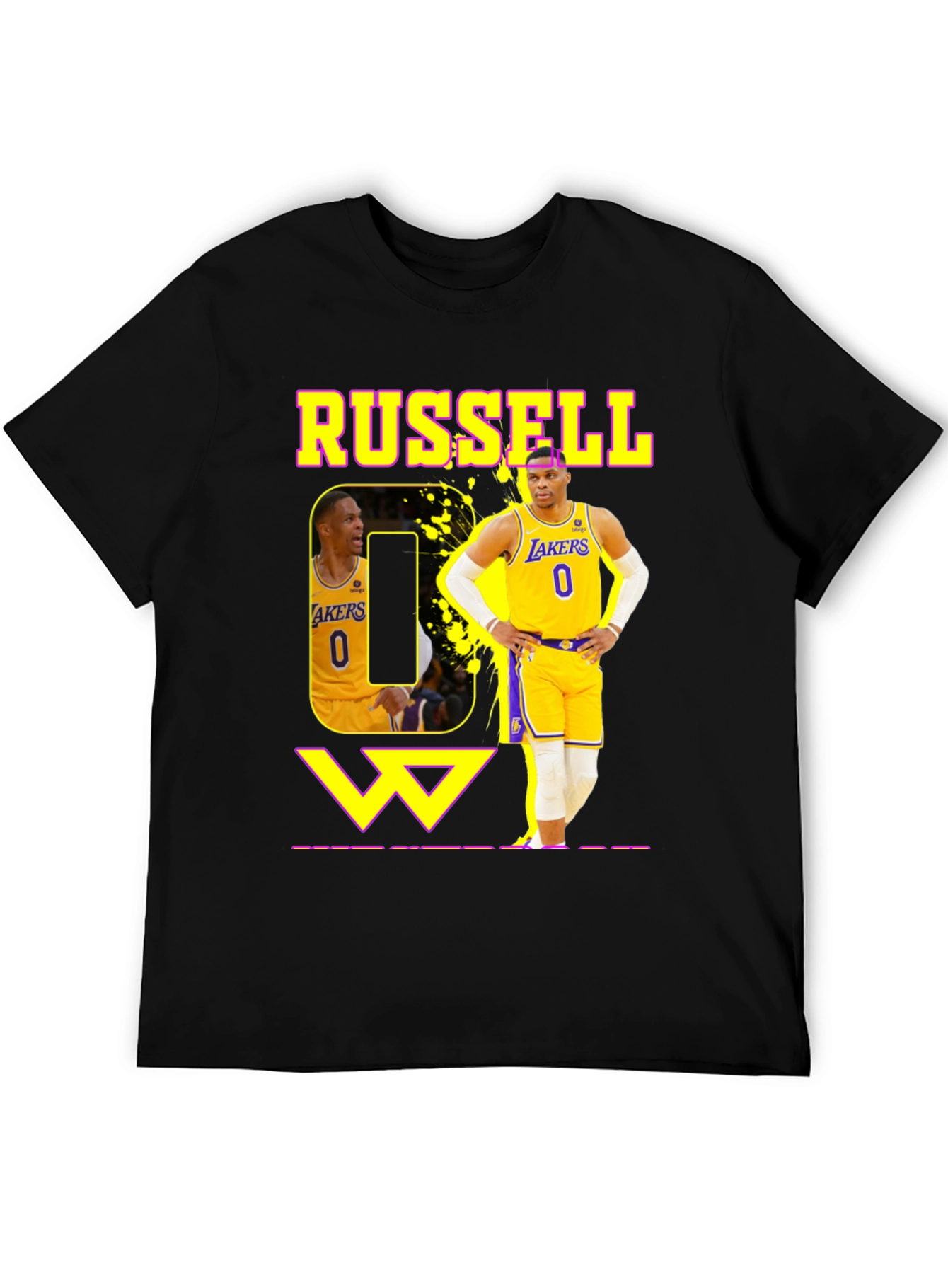 Russell Westbrook Lakers Black T-Shirt