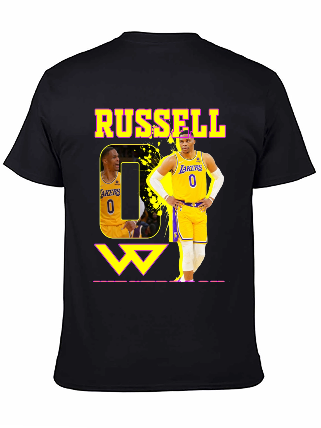 Russell Westbrook Lakers Black T-Shirt