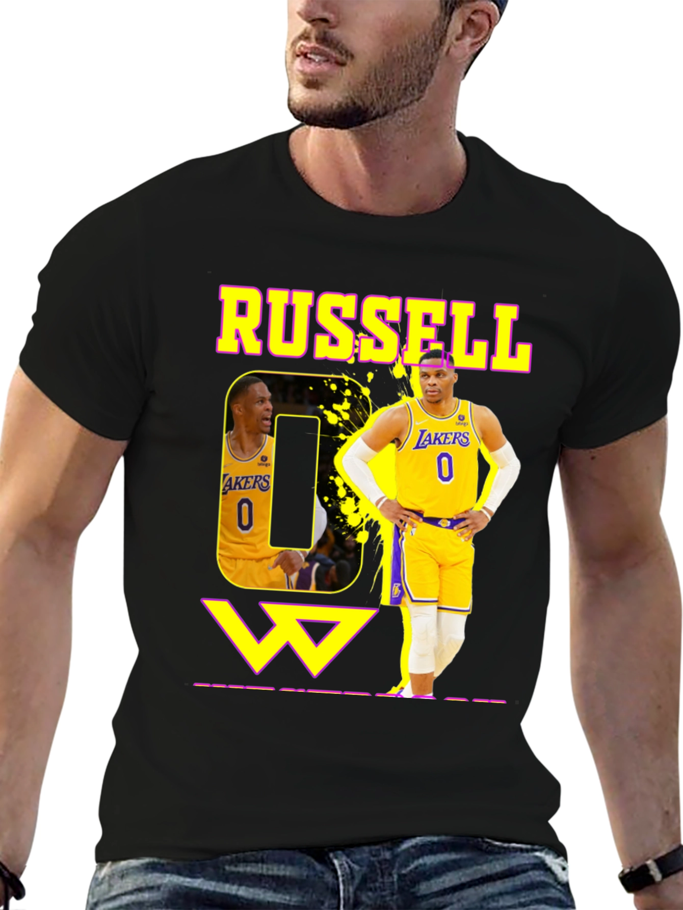 Russell Westbrook Lakers Black T-Shirt