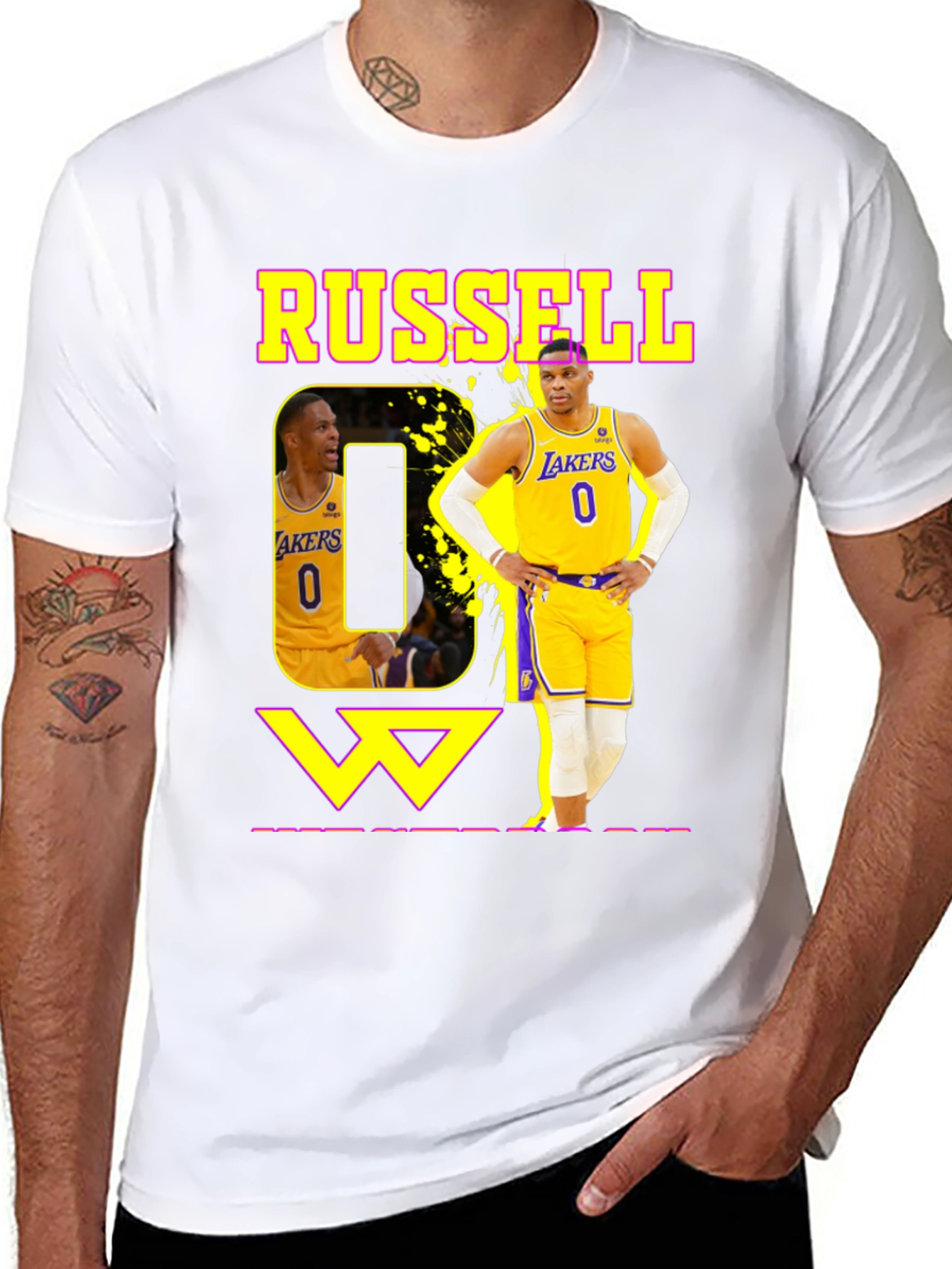 Russell Westbrook Lakers Black T-Shirt