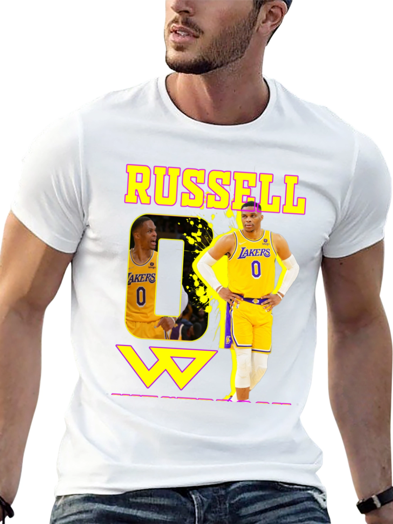 Russell Westbrook Lakers Black T-Shirt