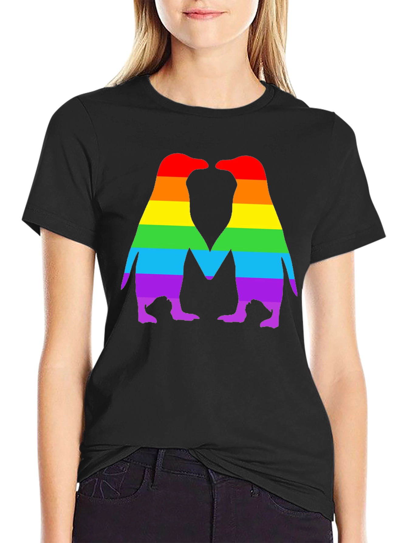 Rainbow Penguin Love T-Shirt - Pride Apparel
