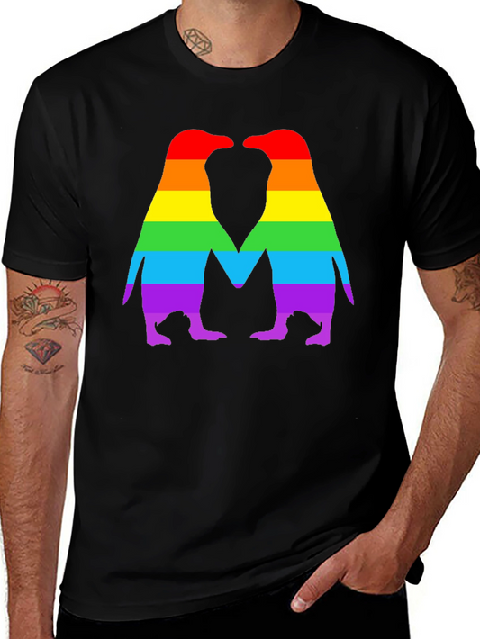 Rainbow Penguin Love T-Shirt - Pride Apparel