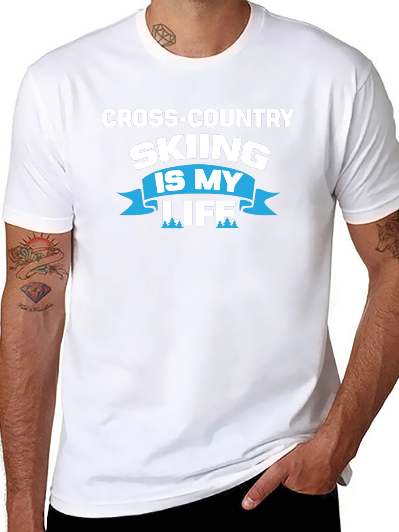 Cross-Country Skiing Is My Life Tee - Black