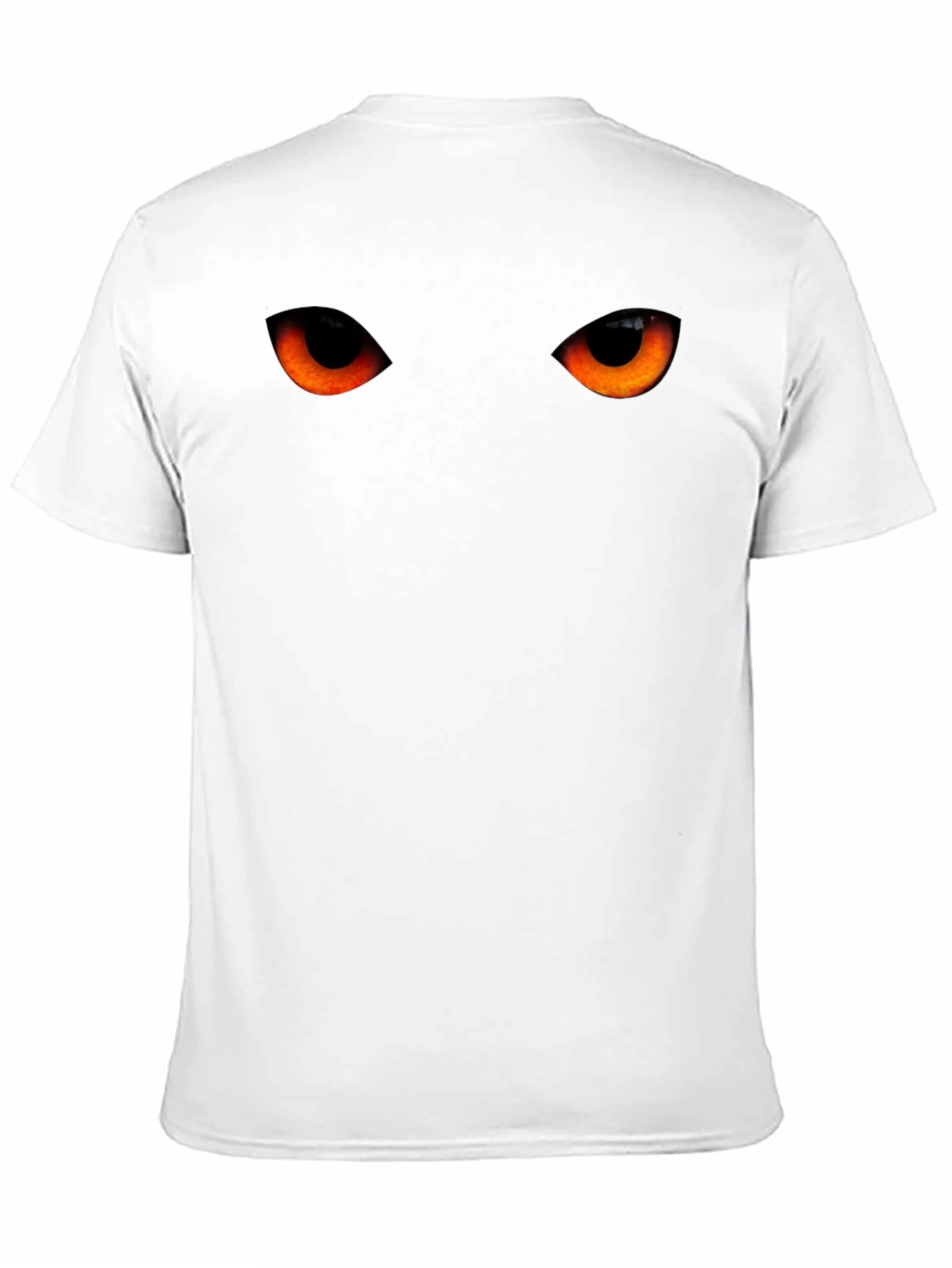 Mens Black T-Shirt with Glowing Eyes Graphic