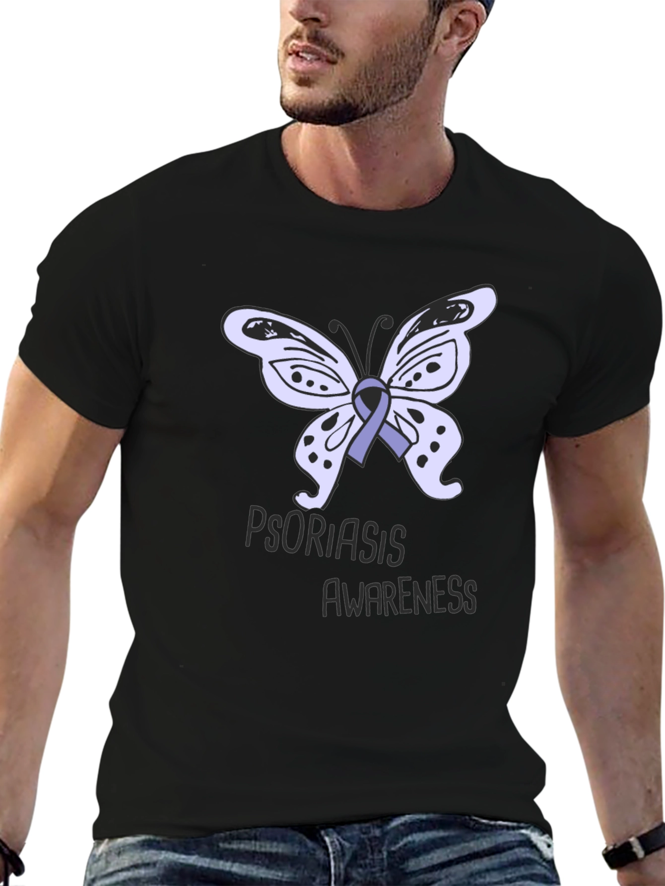 Psoriasis Awareness Butterfly Ribbon T-Shirt