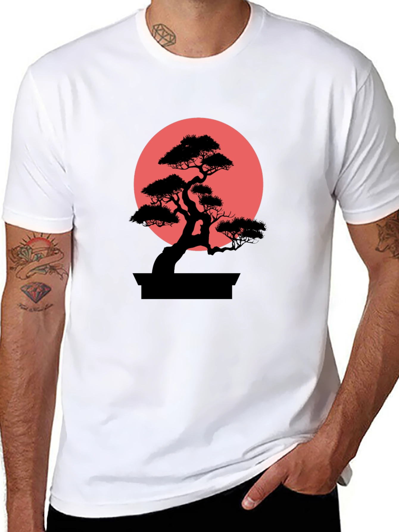 Bonsai Tree Graphic Tee - Stylish Mens T-Shirt