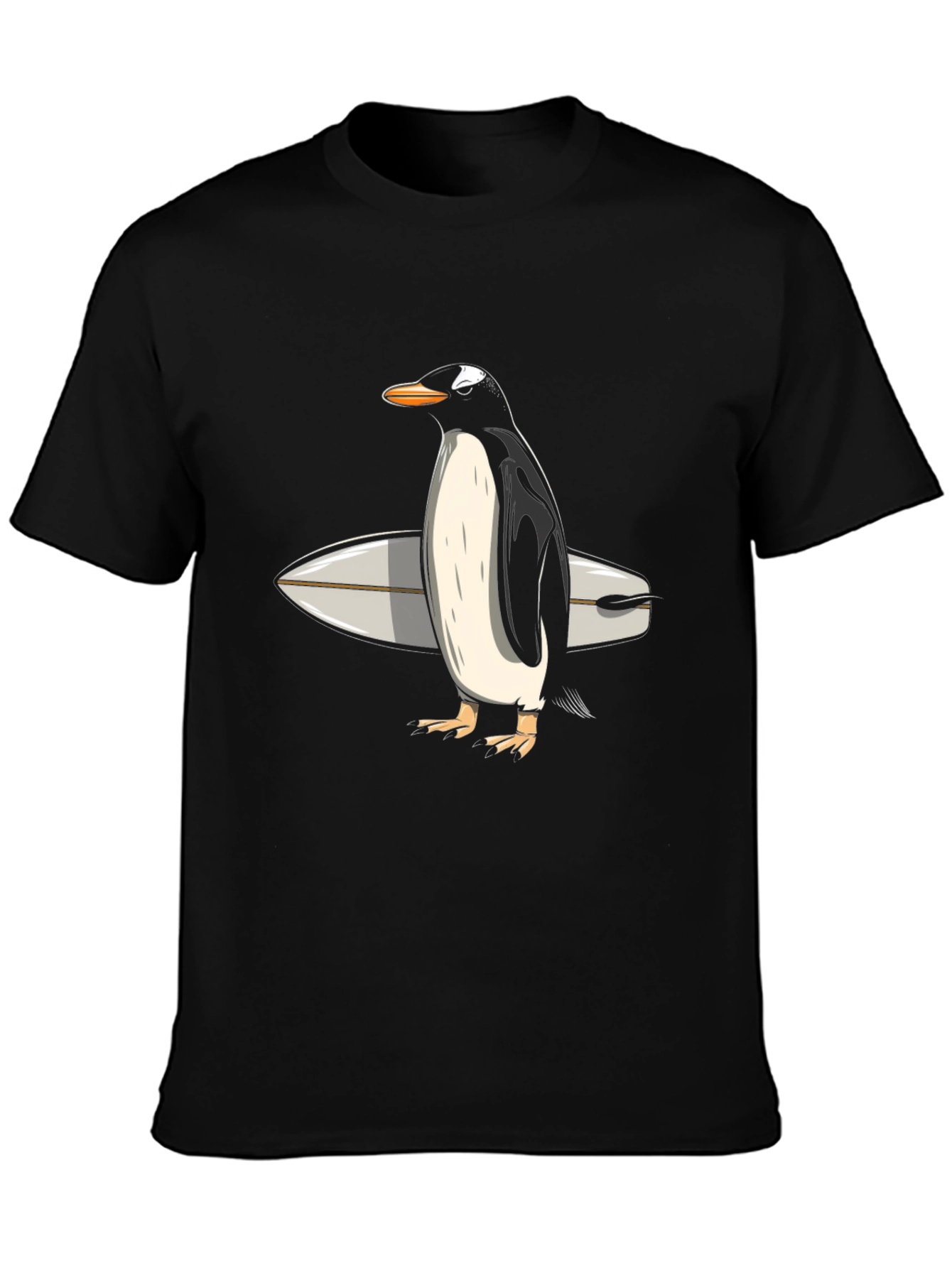 Penguin Surfer Graphic Tee - Cool Animal T-Shirt