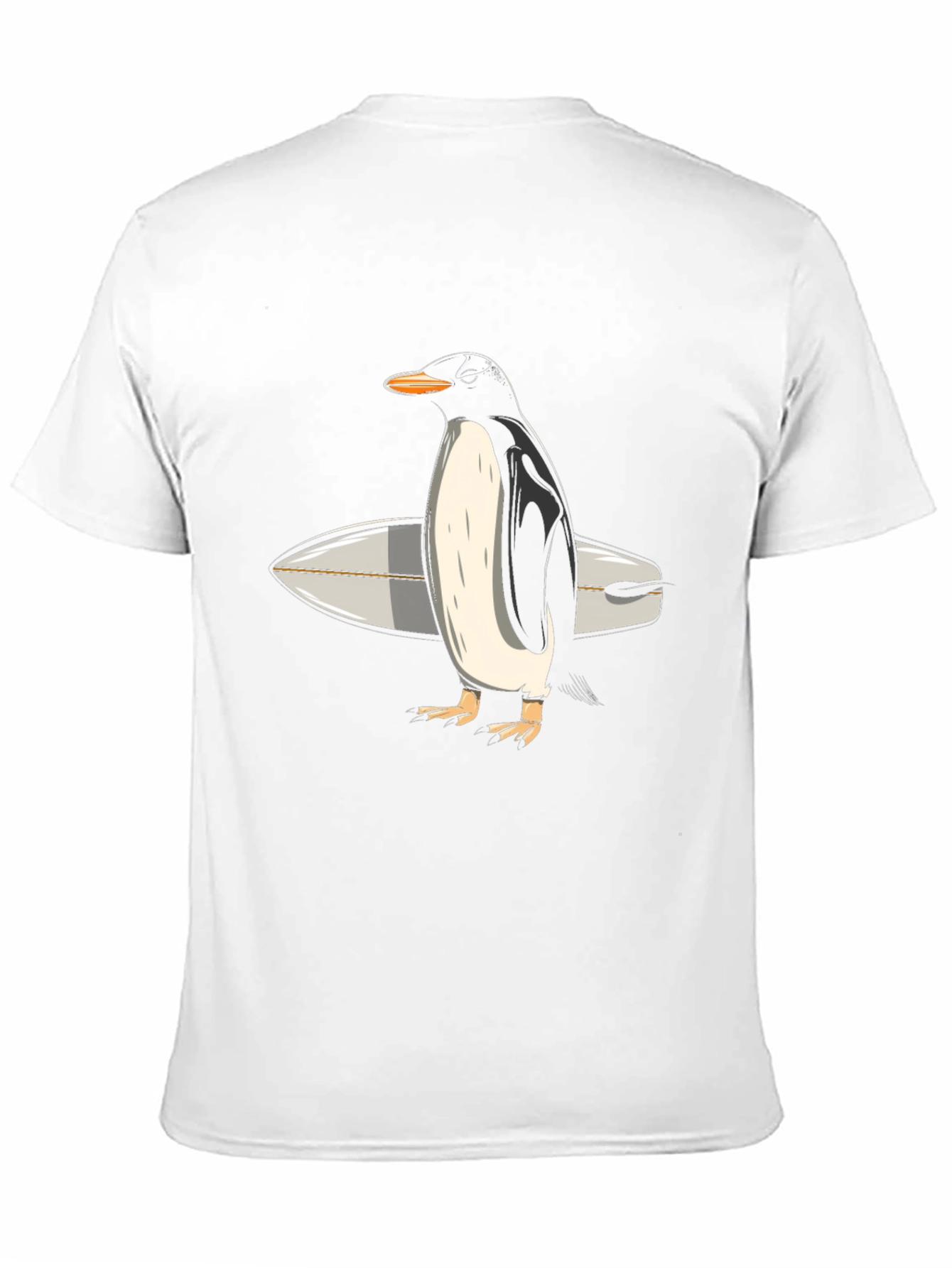 Penguin Surfer Graphic Tee - Cool Animal T-Shirt