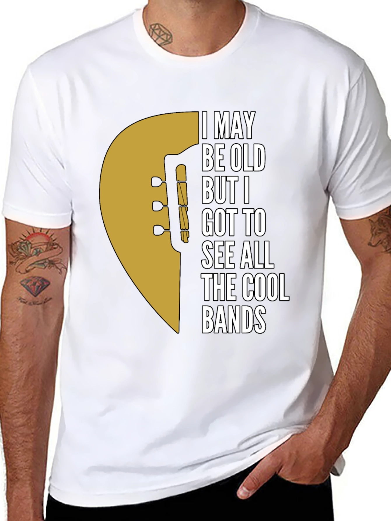 Cool Bands Guitar Graphic T-Shirt