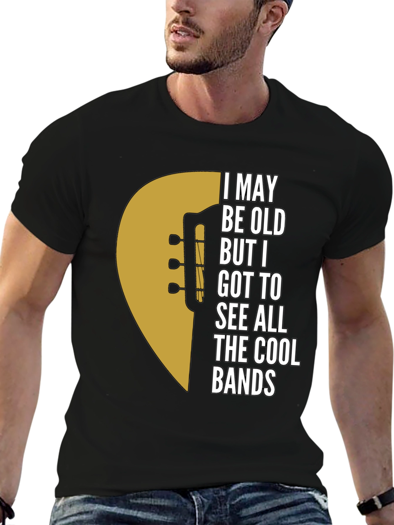 Cool Bands Guitar Graphic T-Shirt