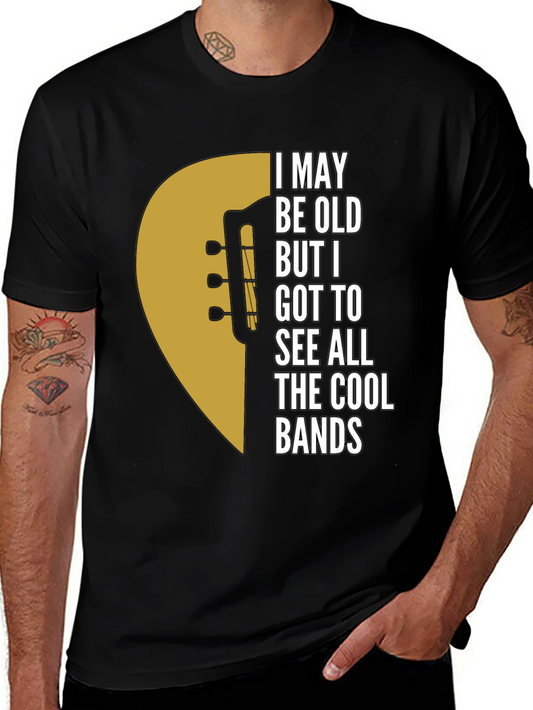 Cool Bands Guitar Graphic T-Shirt