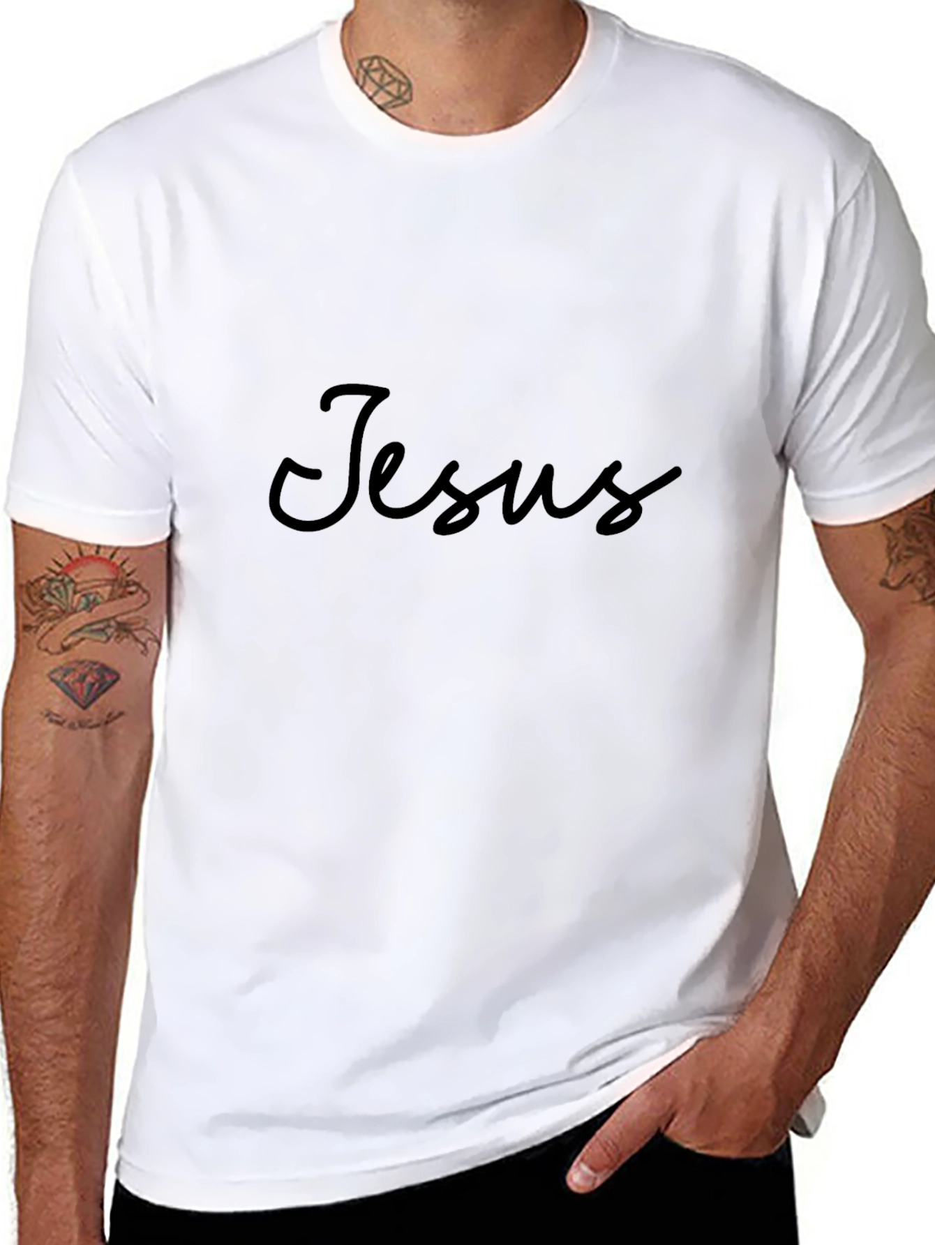 Jesus Script Black T-Shirt