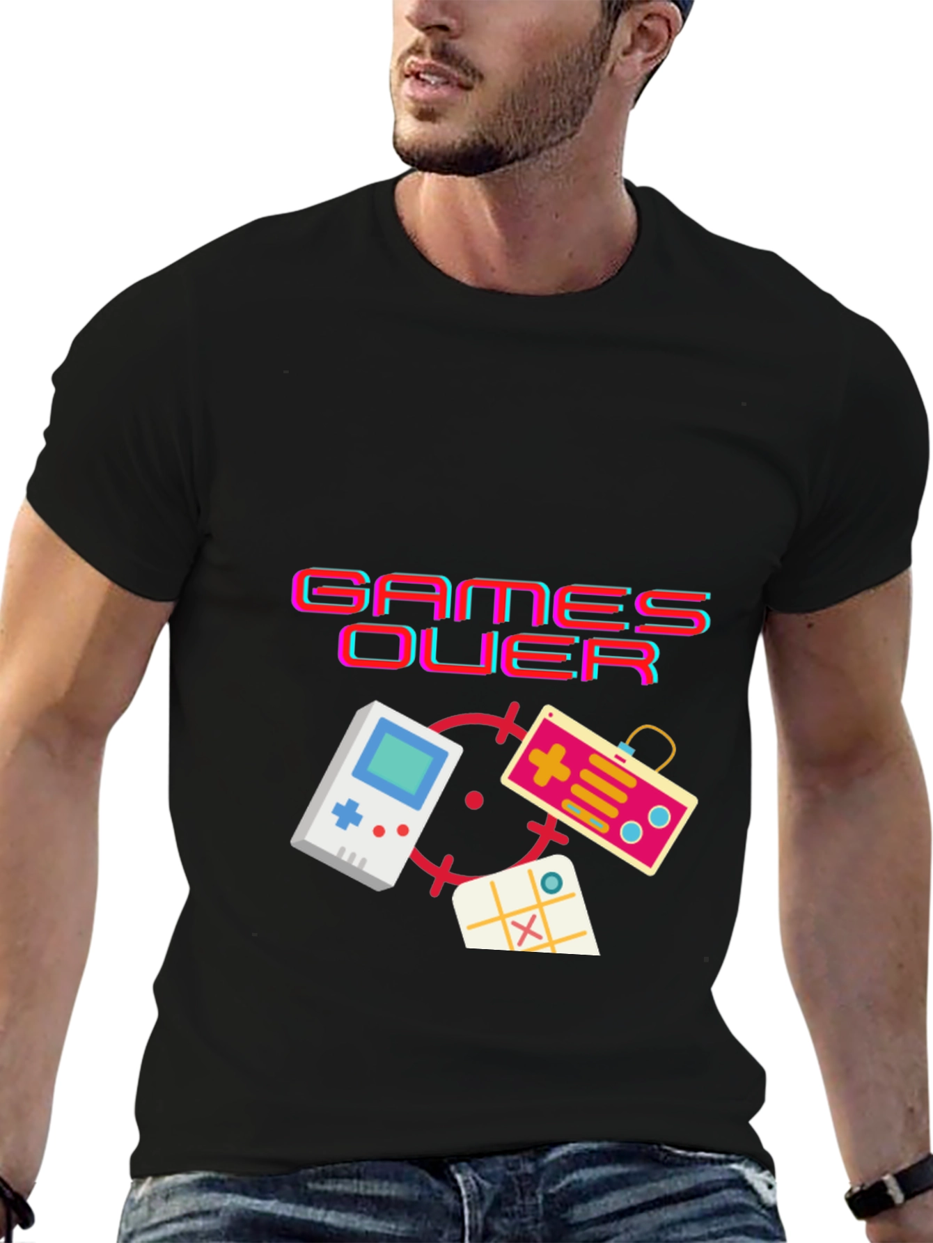 Retro Gamer T-Shirt - Games Over Design