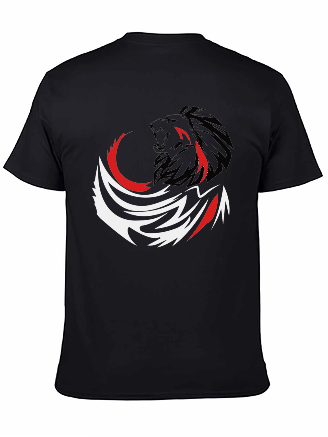Lion Graphic Tee - Bold Black T-Shirt