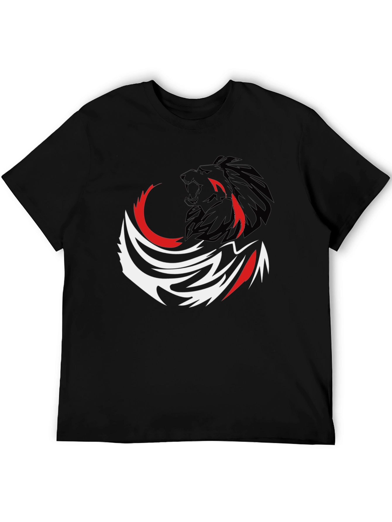 Lion Graphic Tee - Bold Black T-Shirt