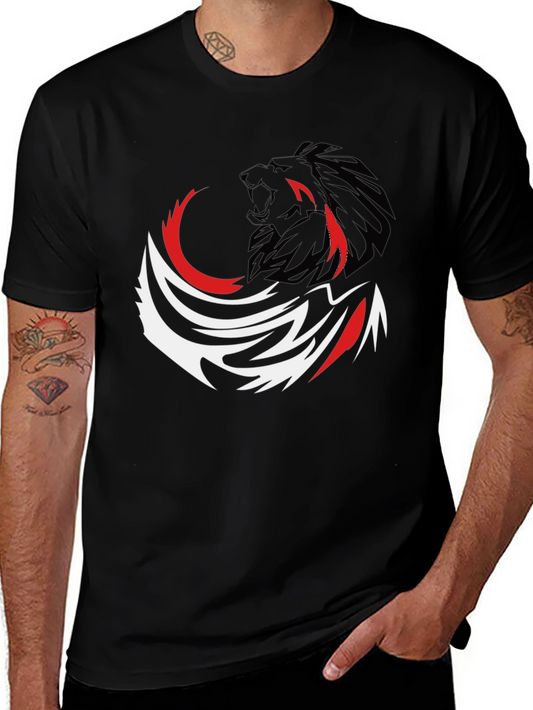 Lion Graphic Tee - Bold Black T-Shirt