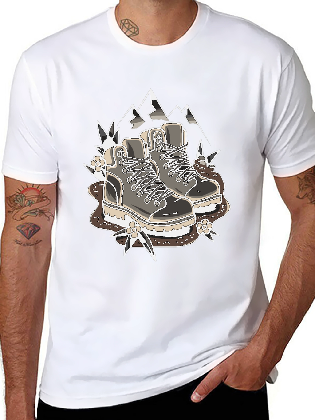 Hiking Boots Graphic T-Shirt - Outdoor Adventure Tee