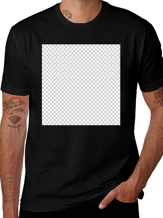 Blank Black Crew Neck T-Shirt - Customizable Design Ready