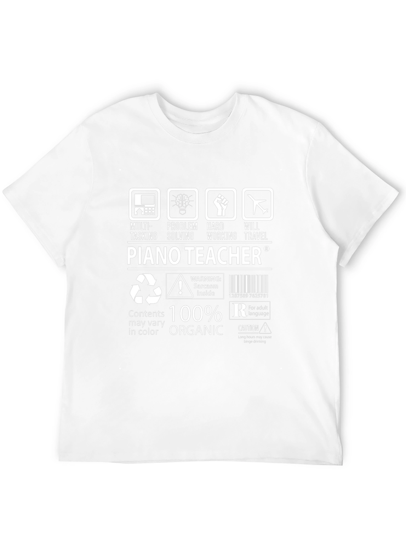 Piano Teacher Funny Graphic T-Shirt