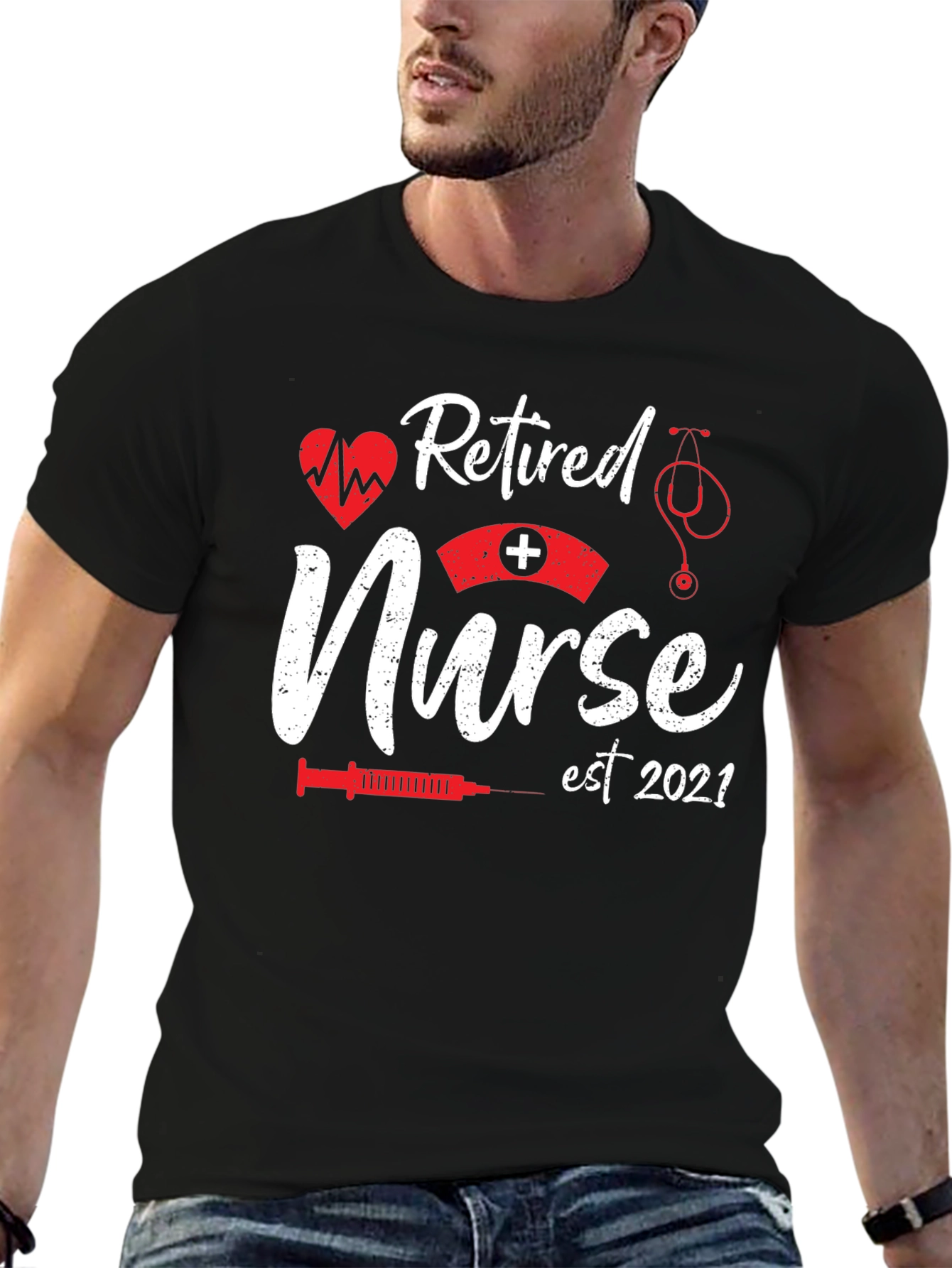 Retired Nurse Est 2021 Graphic T-Shirt