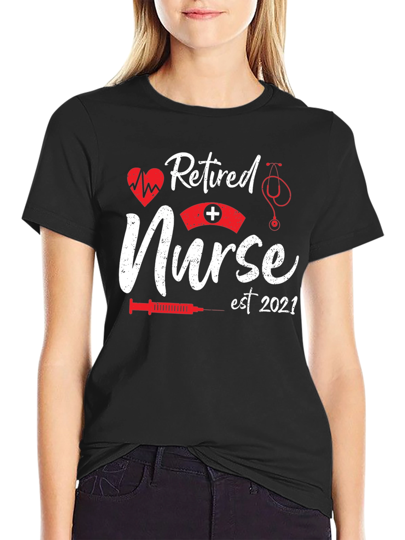 Retired Nurse Est 2021 Graphic T-Shirt