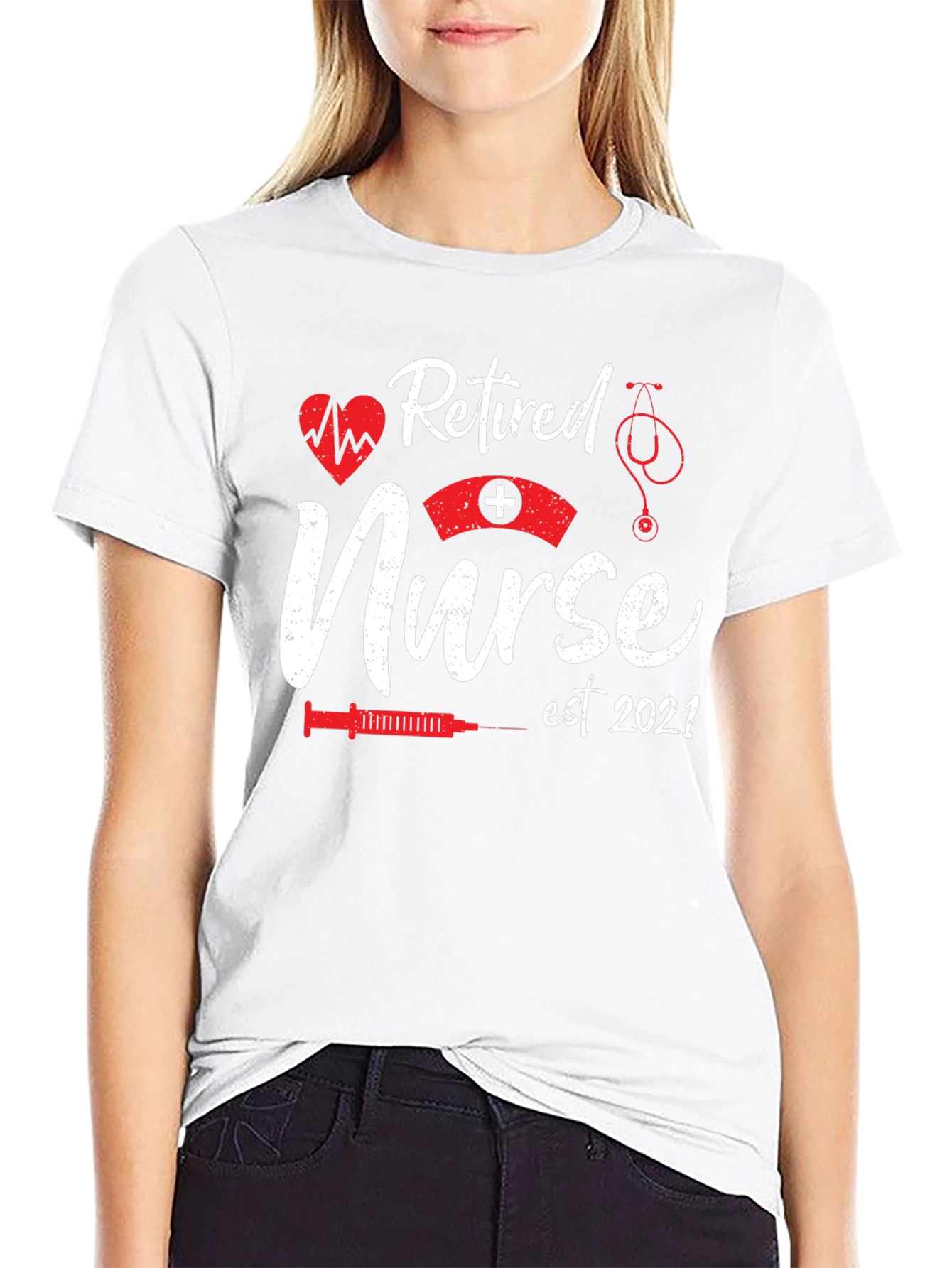 Retired Nurse Est 2021 Graphic T-Shirt