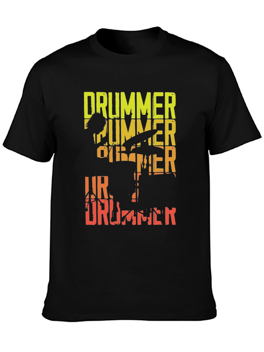Drummer Graphic Tee - Music Lover T-Shirt