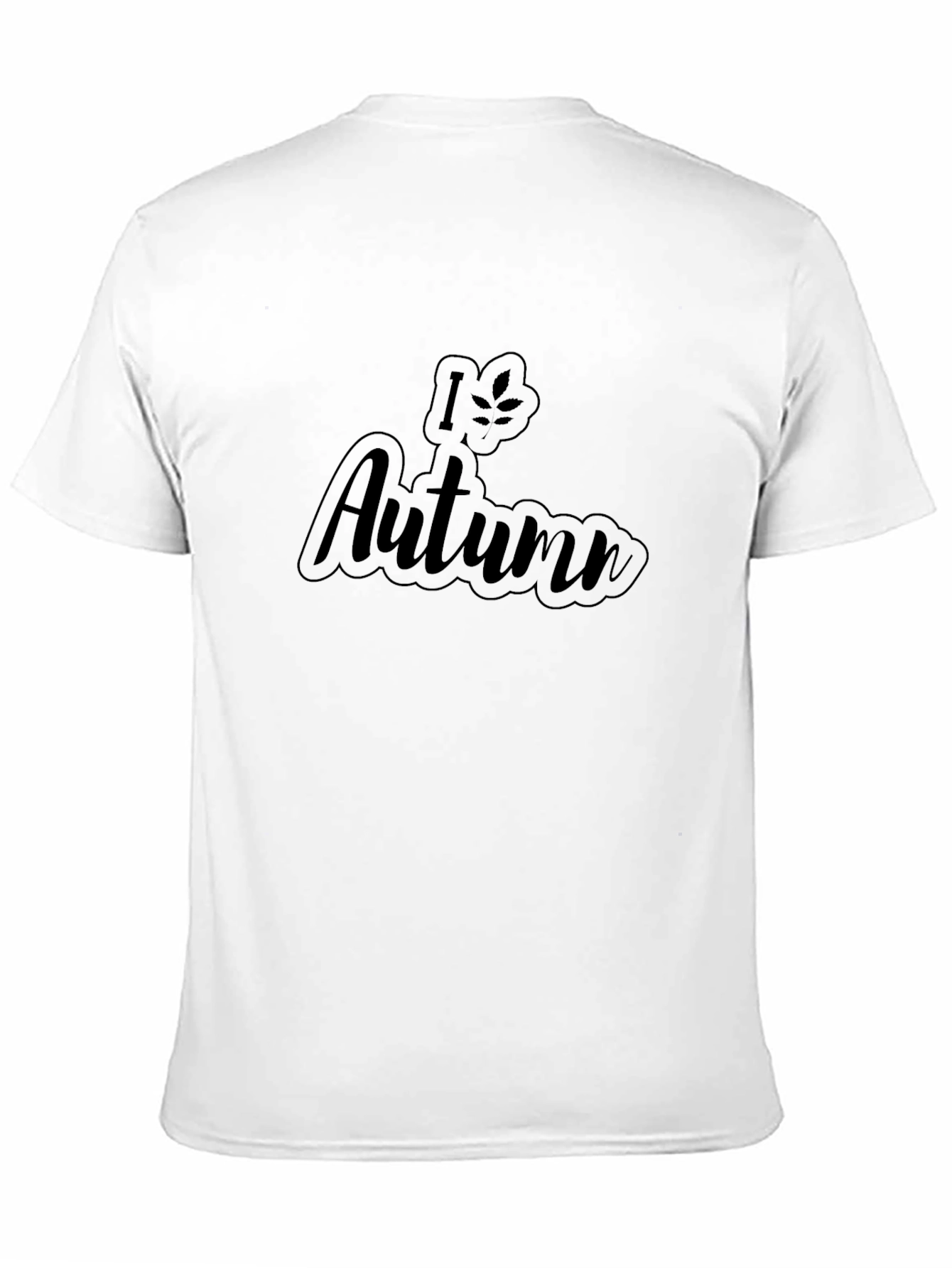 I Love Autumn Graphic T-Shirt - Black