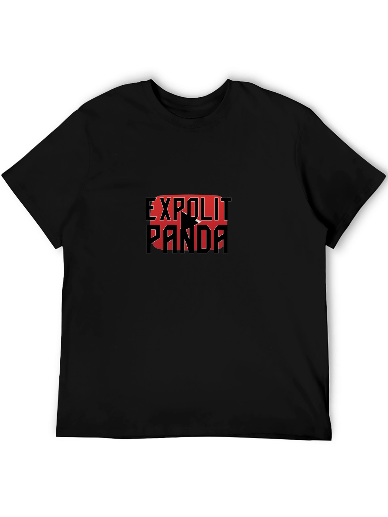 Exploit Panda Black T-Shirt Graphic Print