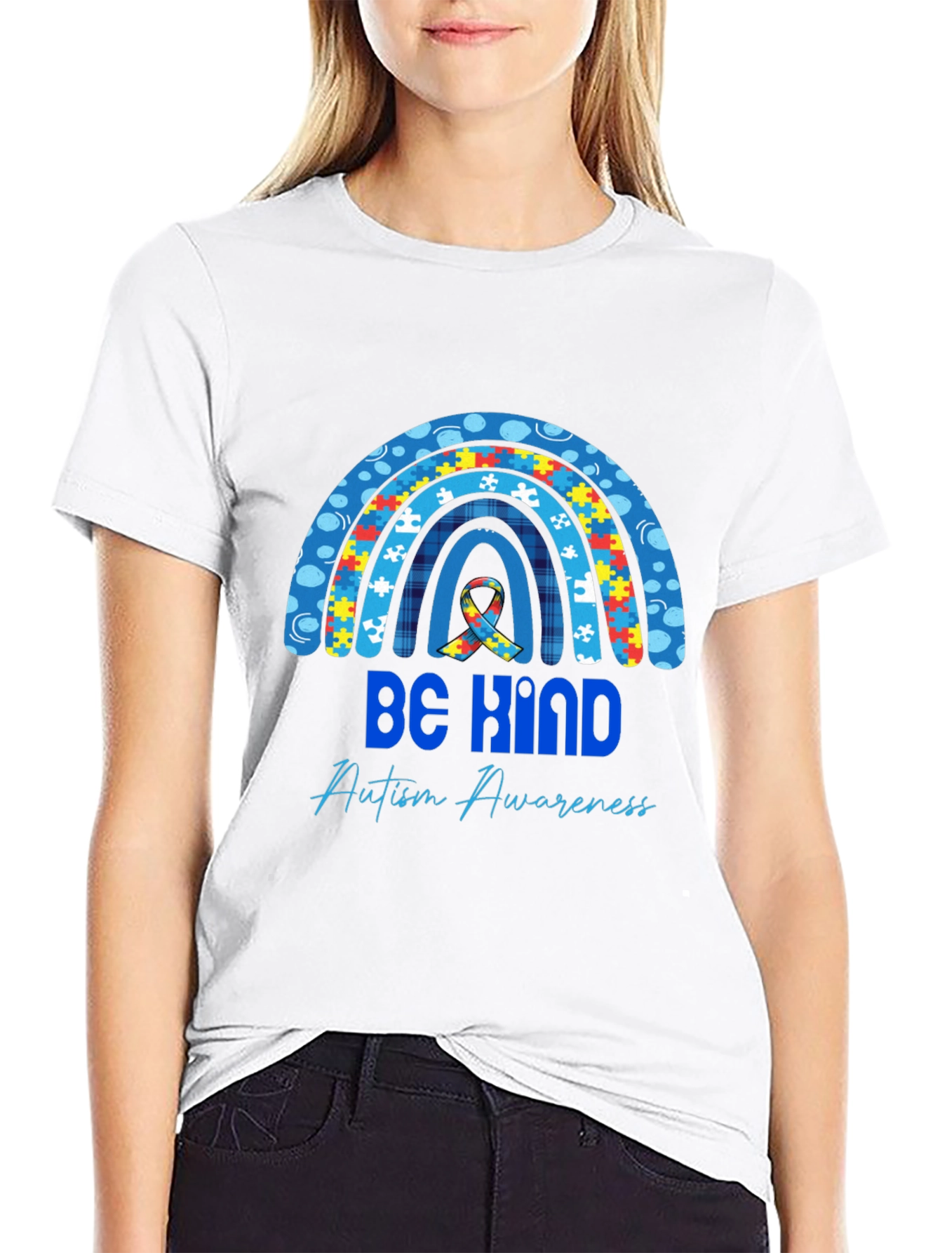 Be Kind Autism Awareness Rainbow T-Shirt